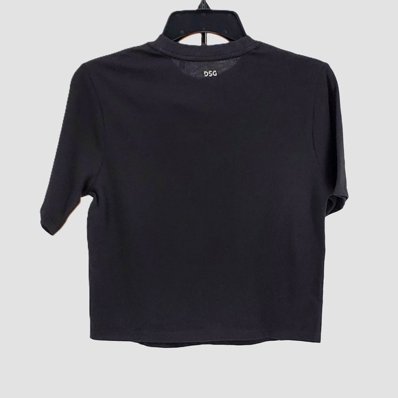 DSG Girls Size XSmall Harlem Basketball Graphic Tee Boxy Pure Black 100% Cotton - Picture 2 of 8